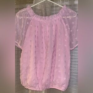 Pink Polka-Dot Boutique Top